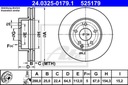 ATE DISQUES PD AVANT MERCEDES-BENZ C-CLASS W204 KRK photo 2 - milautoparts-fr.ukrlive.com