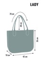 Veľká plstená kabelka BERTONI cez rameno shopper LADY XL antracit Midnight Kód výrobcu TL56