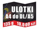 Листовки А4 10000 шт. 130г. Листовка в сложенном виде DL/А5.