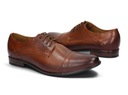 Мужские деловые туфли коричневые из натуральной кожи W-18, размер 42