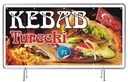 Pevný banner REKLAMA 2,5x1,25m - Kebab, Kebap Druh vytlačené na mieru