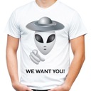 Футболка с изображением НЛО Alien Alien We Want You, пришелец -XL