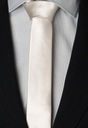 Белый гладкий УЗКИЙ галстук PEARL, 6 см, мужской gjs92