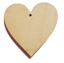 Деревянное декупажное сердце 7,5 см 50 шт. Свадебные сердечки.