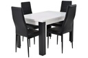 Комплект СТОЛ И 4 СТУЛА для гостиной, РАСШИРЯЕМЫЙ, БЕЛЫЙ
