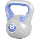 Gorilla Sports Kettlebell činka, vinylová, modrá, 6 kg Výška 23 cm