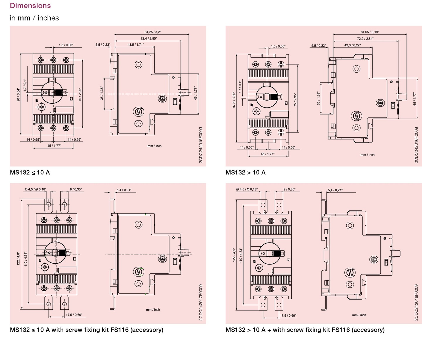 Схема подключения abb ms116