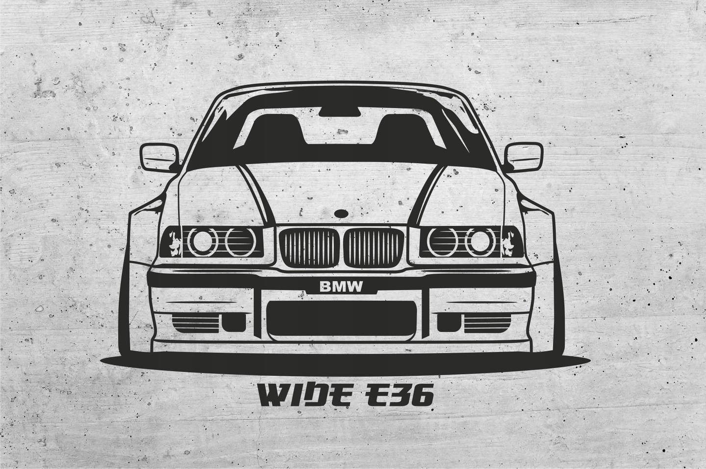 Naklejka na ścianę ścienna BMW Wide E36 7698238251