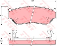 Trw тормозные колодки, колодки тормозов gdb1174 suzuki vitara jimmy - фото