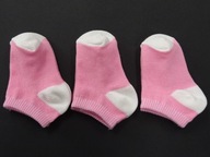Skarpetki niemowlęce różowe stopki 11-12 cm 3-pak