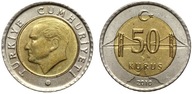 Turcja - moneta - 50 Kurus 2009-2022 - BIMETAL - monety - zestaw 50 sztuk
