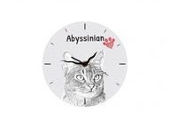 Habešská mačka Stojace hodiny s grafikou, MDF