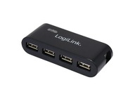 USB hub LogiLink UA0085 4xUSB 2.0, aktívny, čierny