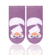 Ponožky zvieratká fialový tučniak 0-3 mc