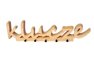 Drevený vešiak na kľúče, nápis z dreva,design