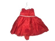 Roztomilé červené šaty s spodničkou DRESS 24m-c 92