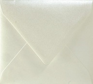 Štvorcové obálky 15,5cm perleťové Sirio ecru 5ks