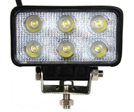 PRACOVNÁ LAMPA 6 LED HALOGEN 18W 12V 24V Obdĺžnik