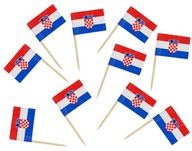 Flaga CHORWACJA Pikery Szpilki 20 szt Flagi Chorwacji Wykałaczki