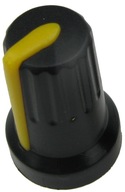 Gałka do potencjometru 14mm czarno-żółta /0221