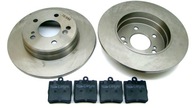 Тормозные диски, диск x2+тормозные колодки, колодки mercedes w202 w203 w124 w210 задний 278x9 - фото