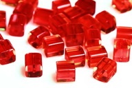 KALAIT sklenené kocky červené 0,6cm 15ks -KS468a