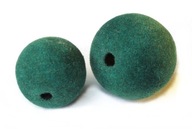 KALAIT Velúrové korálky smaragd 2,0cm2ks-VEL59