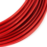 Oceľové lano v Otuline Povlak PVC červený 1/2mm 1x7 1mb