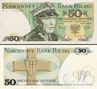 50 zł Świerczewski seria HN - 1988 - UNC z paczki