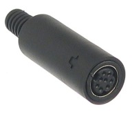 Gniazdo mini DIN-8 lutowane na kabel - MDK8