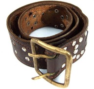 Pasek z cekinami/nitami klamra mosiądz 86/5 cm