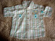 KOSZULA W KRATĘ PASTELOWE KOLRY 80 CM 9-12-18 M