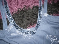 ,,COZZI,, SUKIENKA CEKINY-KWIATY ROZ 42-44