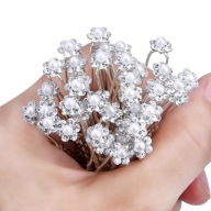 W3- KOKÓWKA - SZPILKI do WŁOSÓW - KWIATUSZKI z CYRKONIAMI i PEREŁKĄ