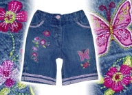 MATALAN * RYBACZKI JEANS hafty MOTYL kwiaty 62-68