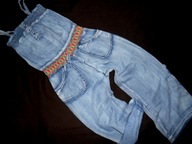 NEXT CUDO SPODNIE KOMBINEZON JEANS ROLL UP 104