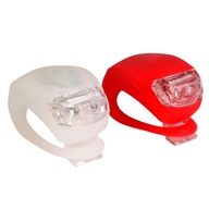 Oświetlenie rowerowe LAMPKI LED SILIKONOWE bateria