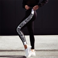 Getry napisy legginsy fitness siłownia JOGGING XS