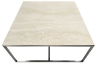 Stolik kawowy spiek kwarcowy 100x100x45 TRAVERTINO