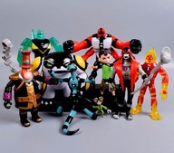 BEN 10 ZESTAW FIGUREK 9 SZTUK OKAZJA DIAMENTOGŁOWY