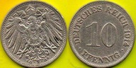 NIEMCY 10 Pfennig 1914 r. G