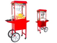 Stroj na pečený kukuricový popcorn s vozíkom