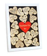 Darček pre Valentína Veľký 3D Rám - písať srdce!