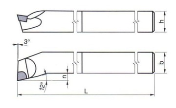 Расточная оправка с токарным ножом NNWb ISO9R 2020 SW18 20x20