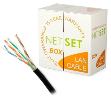 Гелеобразный кабель NETSET BOX U/UTP 5e, черный, 305 м