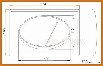 Кнопка смыва AlcaPLAST Chrom-MAT M72 DELFIN