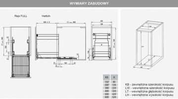 Грузовой вариант REJS multi 400/2 белый HETTICH