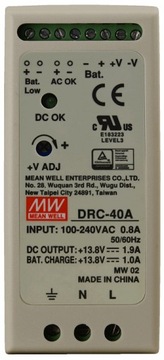 Буферный источник питания DIN Mean Well DRC-40A 12 В 1,9 А