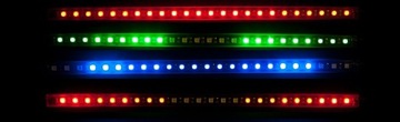 Светодиодная лампа RGB для грузовых автомобилей со стробоскопом 55см 24В