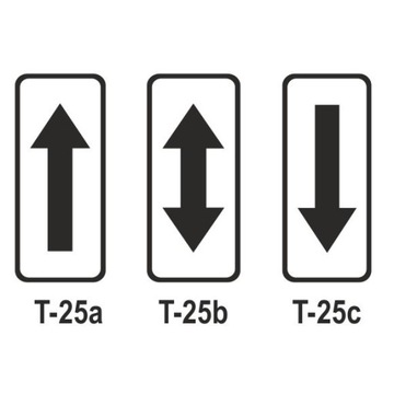 Табличка дорожного знака Т25 (мини)